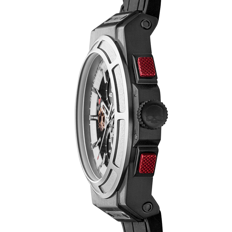 Otto Chrono Silver Matt Black – Chronographe carbone, esprit urbain