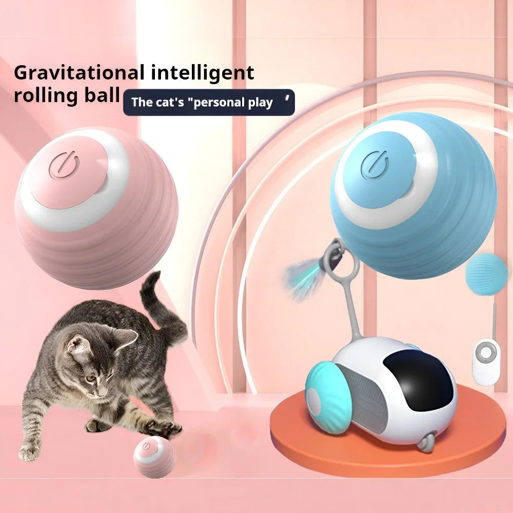 Balle Intelligente Interactive pour Chat – Réagit, Roule, Stimule