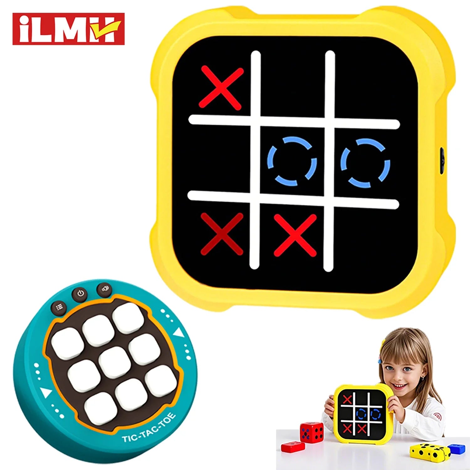 Console Portable Tic Tac Toe – Jeu Électronique Intelligent