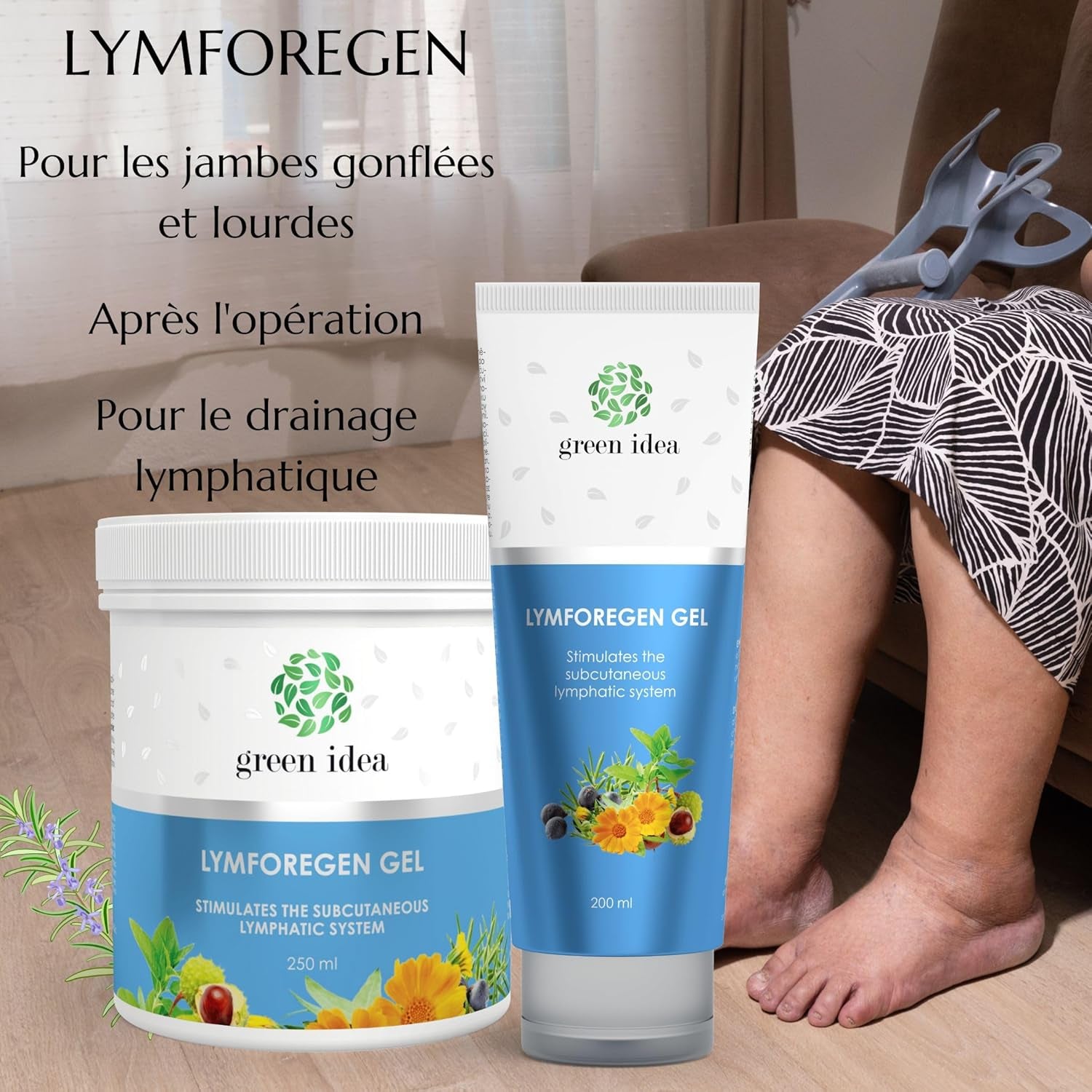 - Gel Lymforegen - Stimule Le Système Lymphatique Avec 15 Herbes Et Huiles Essentielles - Régénération Efficace - Favorise Le Drainage Lymphatique - Formule Active D'Herbes (200)