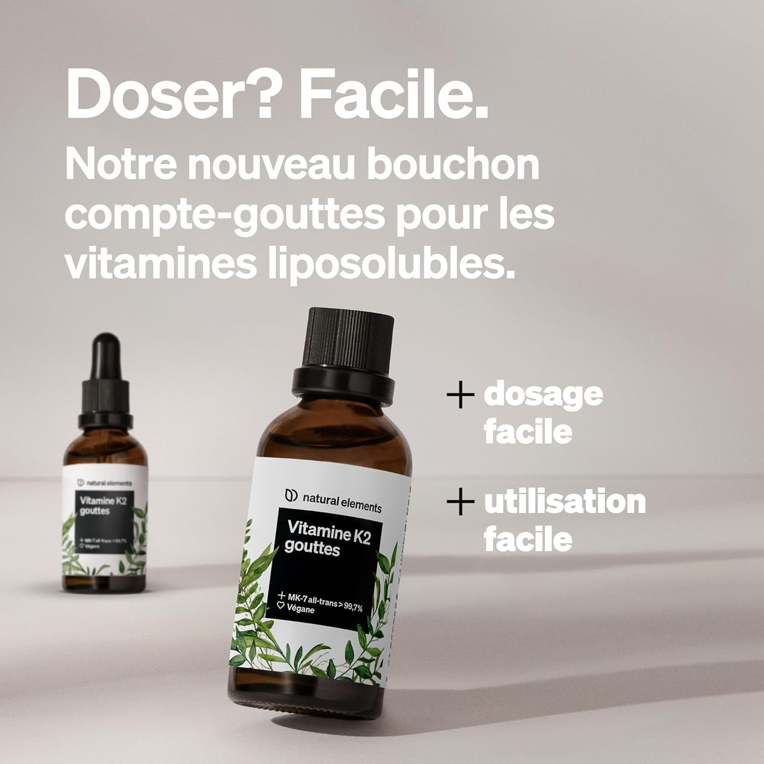 200 Μg De Vitamine K2 MK-7 – 1 700 Gouttes (50 Ml) – Teneur All-Trans >99,7% (K2VITAL® De Kappa) – Produit Testé En Laboratoire, Végan, Fortement Dosé