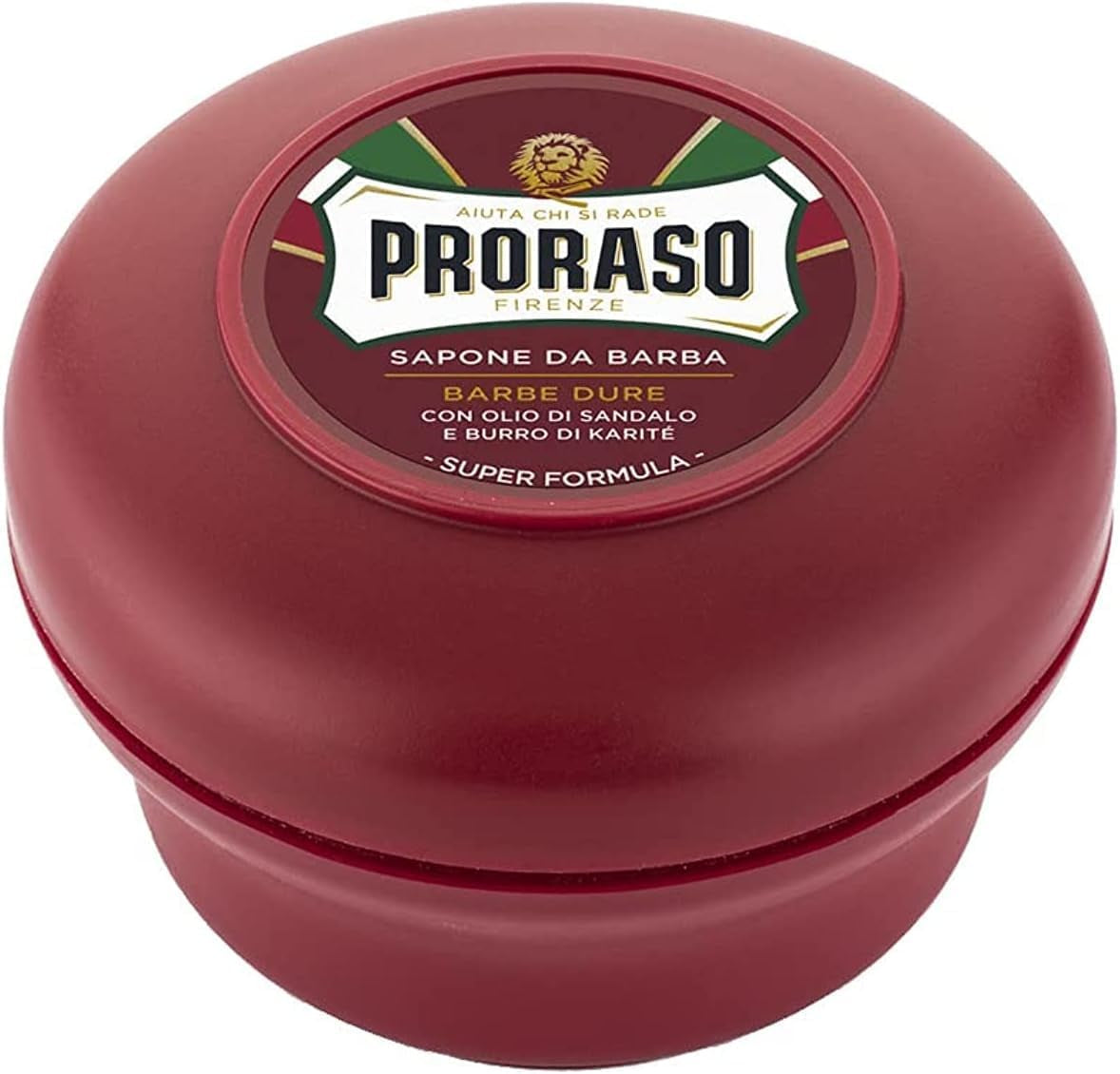| Savon À Barbe En Bol Pour Barbes Dures (Pot De 150 Ml) – Savon De Rasage Nourrissant Avec Bois De Santal Et Beurre De Karité – Fabriqué En Italie