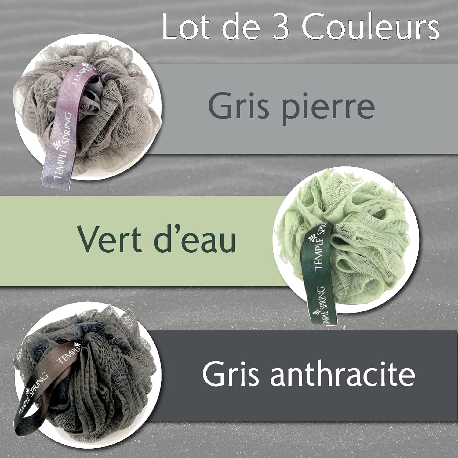 - Fleur De Douche Recyclées, Loofah Gommage Corps, Eponge De Douche, Eponge Douche Corps Exfoliante, Fleur De Bain, Luffa Djampe, Bath Sponge, Produit Bain Femme Et Hommes - Vert D'Eau