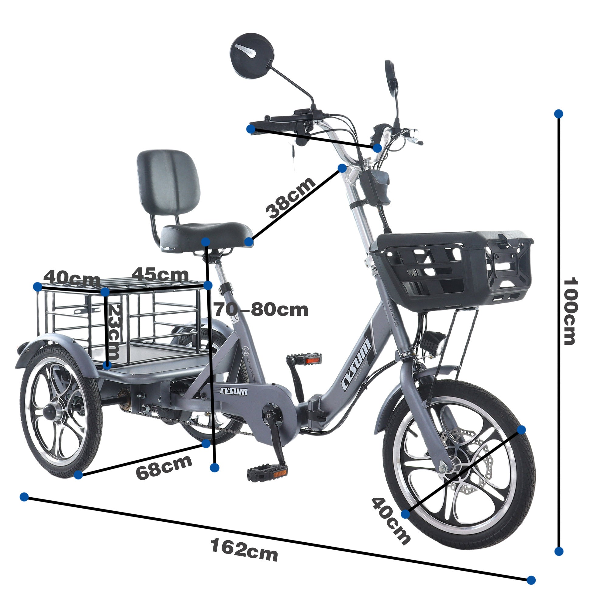 E-Trike Fold 400 – Tricycle électrique pliable