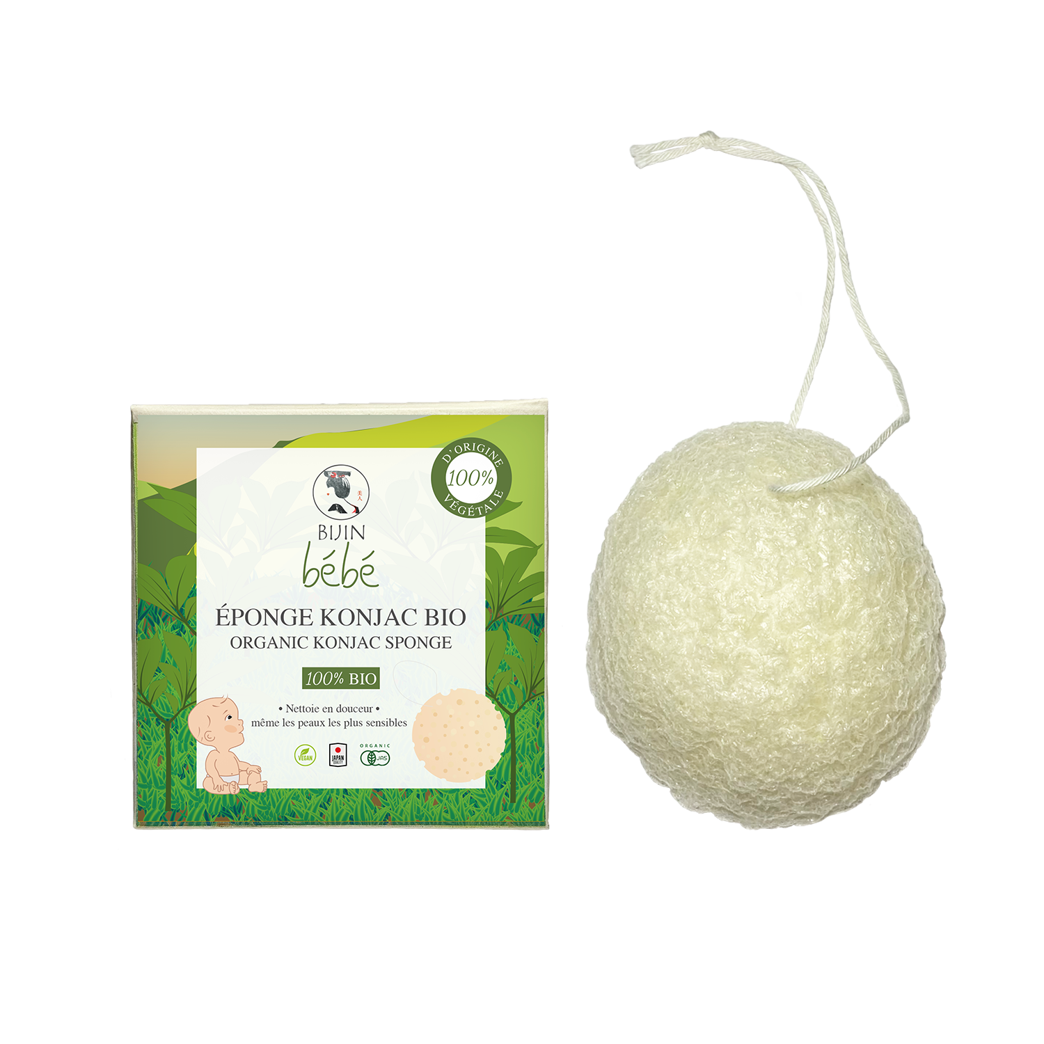 BabyKonjac – Éponge BIO ultra douce