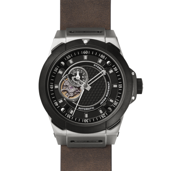 Vento Silver Black Leather – Automatique, style et caractère